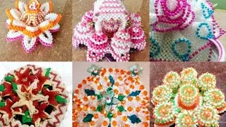arathi kattu designs ಮಣಿ ಆರತಿಕಟ್ಟು ಡಿಸೈನ/ ಮಗೆ/ಮಂಗಳೂರು ಸೌತೆ ಬೀಜದ ಆರತೀಕಟ್ಟು  / beads decoration item
