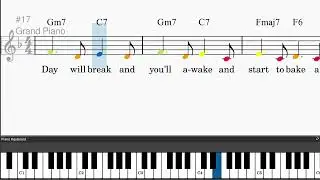 Tea For Two (from No, No, Nanette) by Irving Caesar - Easy piano tutorials with leadsheet and chords