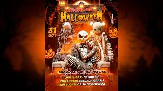 C&oacute;mo hacer un flyer para Halloween en Photoshop paso a paso
