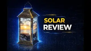 Review - Solar Lantern Empty Wooden Picnic Table Sunset by sea Outdoor Waterproof Garden