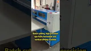 Epe foam sheet cutting and slitting machine #epe #machine #factory #foam #manufacturing