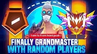 Finally  Grandmaster With Random Players Squad  💀 || 1 am to 5 am hard push  😴✅ #freefire