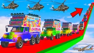 World's Highest 😱😲 GTA 5 ! TRIED THE IMPOSSIBLE 😲😳 SUPER MEGA RAMP CHALLENGE ! INDIAN All 11 DJ