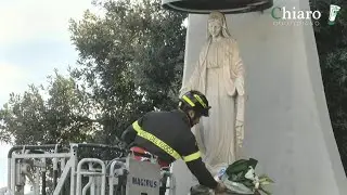 Vasto - Immacolata Concezione, l'omaggio dei vigili del fuoco