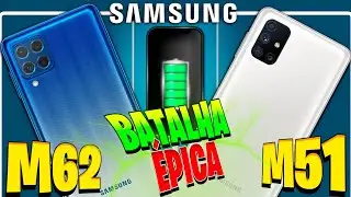 💥 🇧🇷 1st BATTERY CHALLENGE SAMSUNG GALAXY M62 VS M51