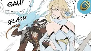 Чжунли промокает | Genshin Impact Comic Dub | CrownieShorts