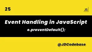 JavaScript Event Handling | addEventListener & Event Object Explained | JDCodebase