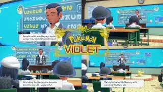 Pokemon Violet Full Class and Answer + Reward of Languages With Salvatore