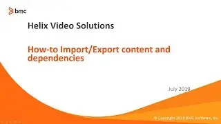 How to Import/Export content and dependencies