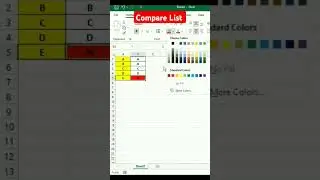 Compare list #excel #excelshortcuts #exceltips #exceltips #exceltricks #trending #youtubeshorts