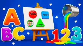 🌟 Learn ABC 123 Colors Shapes and More 🌈 | Baby Learning Videos For 2 Year Old 👶  | A For Apple 🍏
