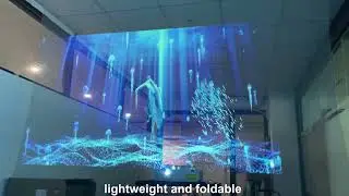 3D Hologram Projection Holo Gauze Transparent Mesh Screen Front&Rear Holographic Stage Projection