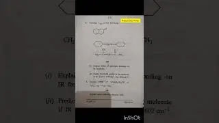 Application of SPECTROSCOPY 2022 Question paper MSc third semester
