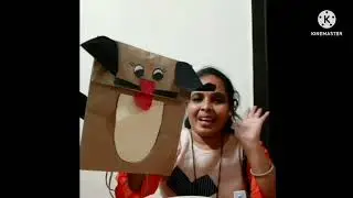 Paper bag puppet making .How to make paper puppet.पेपर पपेट कैसे बनाये.