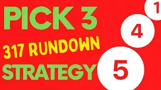 Pick 3 Lottery 317 Rundown Strategy (Wisconsin) - For entertainment purposes only!
