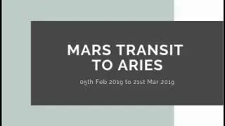 Mars transit in Aries | Feb 05 - Mar 21, 2019 | Prediction for all signs |