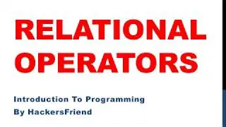 Relational Operators available in computer programming