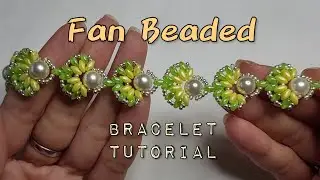 DIY Superduo Fan Beaded Bracelet 🌹