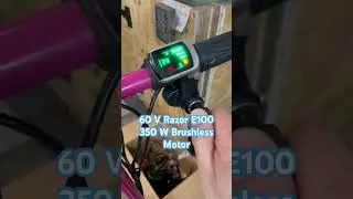 60 volt 350 watt brushless hub motor conversion on Razor E100 Kids Scooter quieter and faster