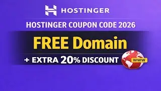 Hostinger Coupon Code 2026 | FREE Domain + Extra 20% Discount