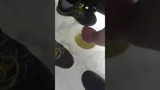 ice fishing 🎣 missed a big fish!!!