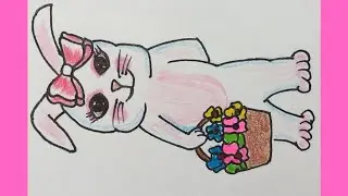How To Draw A Cute bunny girl easy