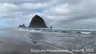 Шикарный пляж Cannon Beach в Орегоне, США
