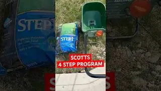 Testing Scotts Lawn 4 Step Program to fix my ugly lawn. #lawncare #diy