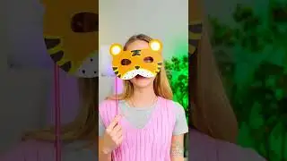 Wow! 🤩 Amazing Tiger Mask Craft! 🐯📦✨ #DIYFun #Kids