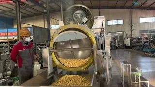 12 Meters Popcorn production line,Ball shape popcorn maker,Industrial automatic popcorn equipment