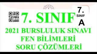 7. SINIF 2021 BURSLULUK SINAVI FEN BİLİMLERİ SORU ÇÖZÜMLERİ