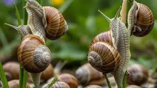 Snails are slow-moving animals