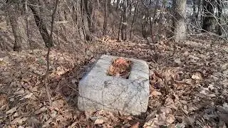 강풍 몰아치는 북경기 한북정맥 기슭  언덕길