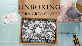 Cora Crea Crafts - Unboxing the February 2022 monthly vintage craft supplies box.