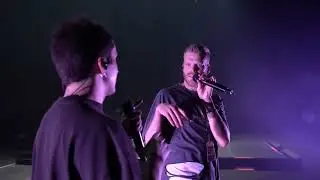 Pentatonix (Mitch, Scott and Kirstin) rehearse Can't Sleep Love at soundcheck #ptxtheworldtour