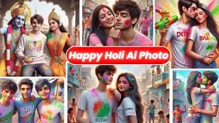 😍Happy Holi Ai Photo Editing 2024 | Holi Ka Photo Kaise Banaye | Holi Photo Editing | Bing Image