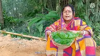 Mustard leaf with fish curry Bengali recipe - লাই পাতা দিয়ে মাছের ঝোল