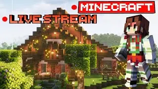 Building A Town Hall n My Solo Survival World! MINECRAFT LIVE STREAM #shorts