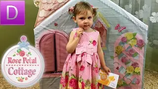Dream Town ROSE PETAL Cottage Unboxing Set up Review wifh Diana Princess  Розовый домик