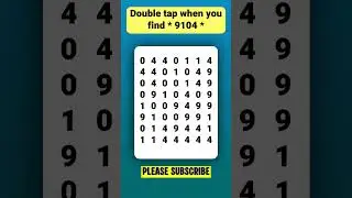 Find 👉9104👈 in 5 seconds | Visual Test | Observation Skills | Number Search | Find the Odd one out