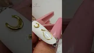 Nail art with crystals placement. Liquid stone nail design. #nailart