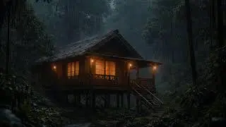 Heavy Rainfall at Night | Peaceful White Noise for Better Sleep