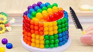 Sweet Kitkat Rainbow Cakes Decorating With Enchanting | Amazing Miniature KitKat Rainbow Cake