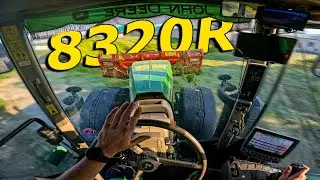 Vyhŕňanie raže na jame, John Deere 8320R + Holaras, POV/Gopro