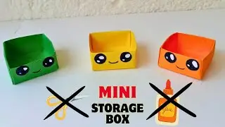 How to make a Smalland easy  Storage Box Out of Paper/ Without glue craft/DIY easy craft