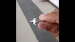 Diamond Engagement Ring Marquise/Round 10K White Gold