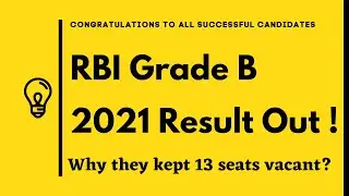 RBI Grade B 2021 Final Result Declared !