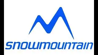 Snow mountain logo clock