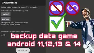 100% work‼️cara backup dan restore data game pada android 11,12,13 & 14