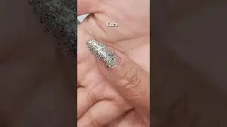 Silver Glitter Nail Ideas 2022 - Silver Nail Trends #shorts